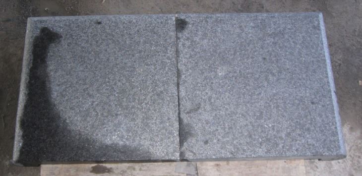 black granite flamed finish