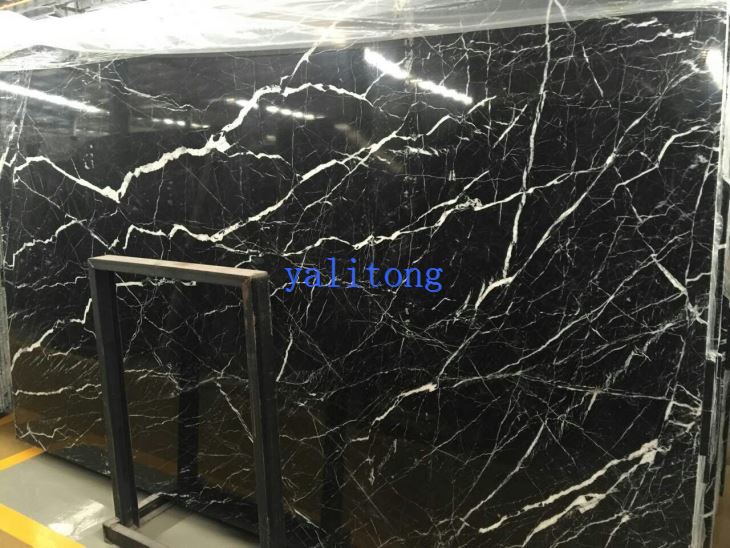 black marquina polished slabs