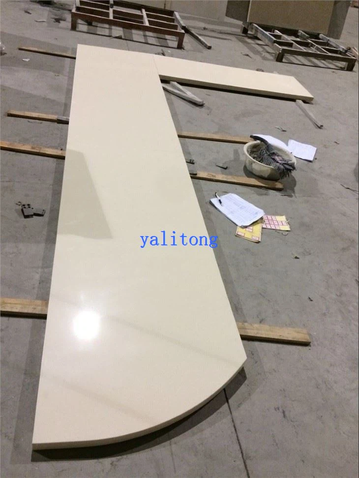 Beige Quartz Kitchen Countertops